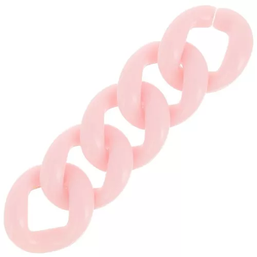 Maglia ovale ritorta in acrilico 21x18 mm - Rosa chiaro x1