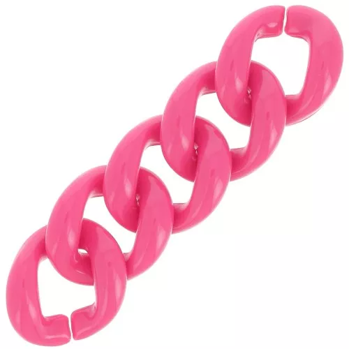 Maglia ovale ritorta in acrilico 21x18 mm - Rosa confetto x1