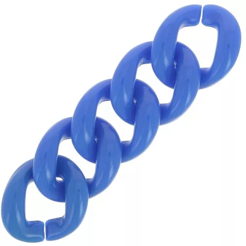 Maglia ovale ritorta in acrilico 21x18 mm - Blu elettrico x1