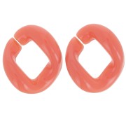 Maglia acrilica ovale ritorta 21x18 mm - Brick x1