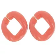 Maglia acrilica ovale ritorta 21x18 mm - Brick x1