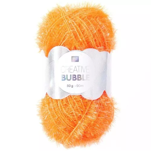 Creative Bubble - Filo per uncinetto per spugna Tawashi - Neon Albicocca x50g