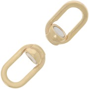 Chiusura magnetica design 19,5x8 mm - Argento 925 dorato con oro fino x1