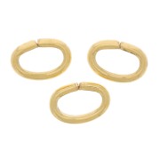 Anelli ovali aperti 5x3,5x1,2 mm - Dorato con oro fino x25|raw }}