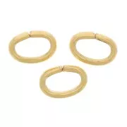 Anelli ovali aperti 5x3,5x1,2 mm - Dorato con oro fino x25