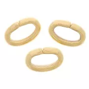 Anelli ovali aperti 6x4x2 mm - Dorati con oro fino x20