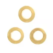 Anelli chiusi 2,5x0,76mm - Dorati con oro fino x25