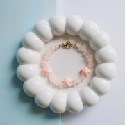 Perle di pietra semipreziosa Chips 5 - 8 mm - Quarzo rosa x78cm