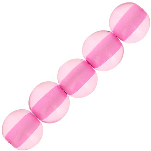 Perline di resina trasparente 6 mm - Rosa x10