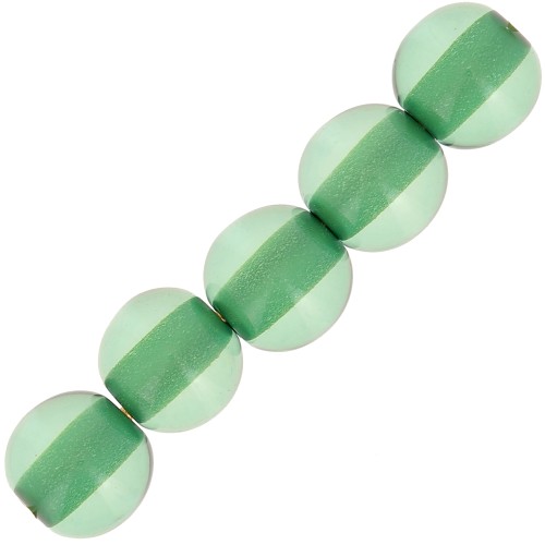 Perle di resina trasparente 6 mm - Verde x10