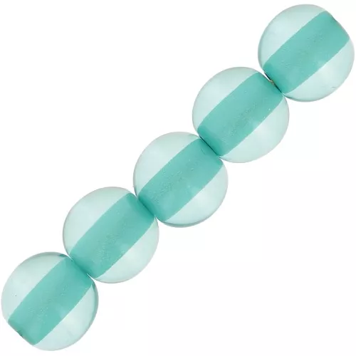 Perle di resina trasparente 6 mm - Blu Caraibi x10