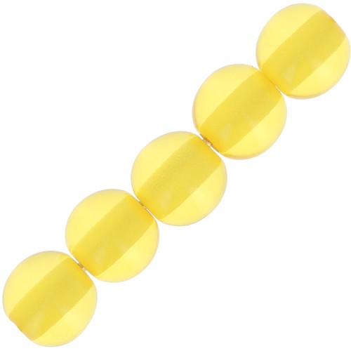 Perle di resina trasparente 6 mm - Giallo sole x10