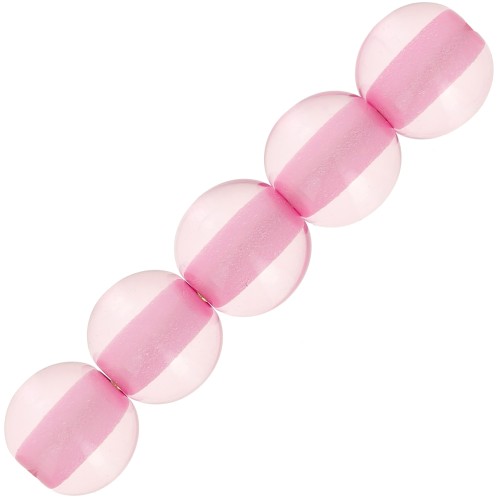 Perle di resina trasparente 6 mm - Rosa chiaro x10