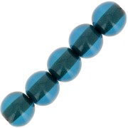 Perle di resina trasparente 6 mm - Blu anatra x10|raw }}