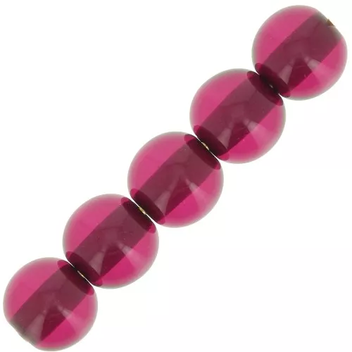 Perle di resina trasparente 6 mm - Viola x10