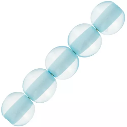 Perle di resina trasparente 6 mm - Blu ghiaccio x10