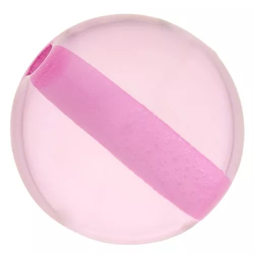 Perlina di resina trasparente 8 mm - Rosa x1