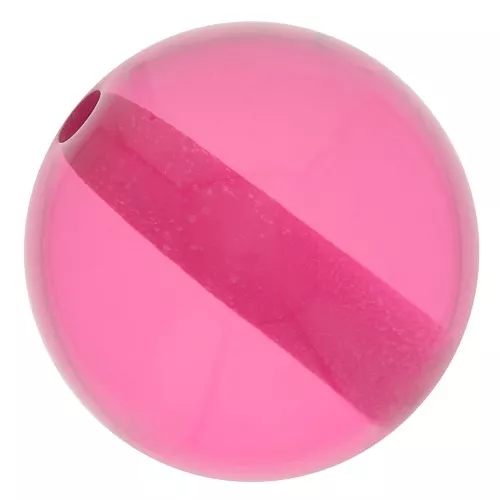 Perlina di resina trasparente 10 mm - Rosa scuro x1