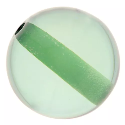 Perla di resina trasparente 10 mm - Verde x1