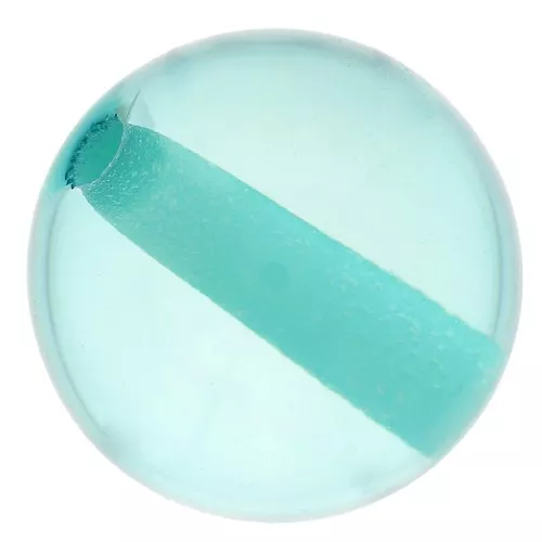 Perla di resina trasparente 10 mm - Blu Caraibi x1