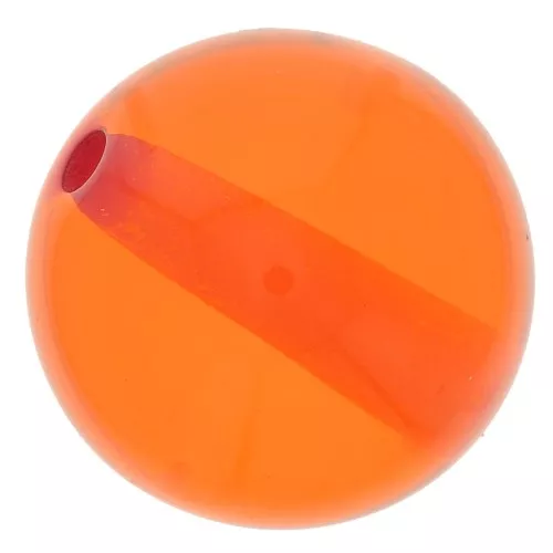 Perlina in resina trasparente 10 mm - Arancione x1