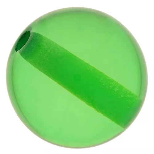 Perla di resina trasparente 10 mm - Verde prateria x1