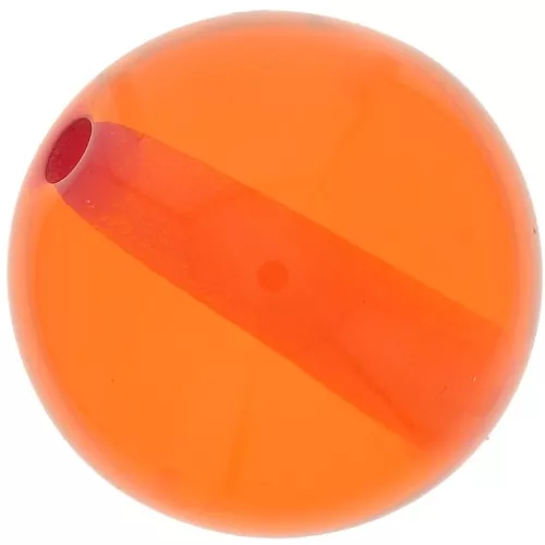 Perlina in resina trasparente 12 mm - Arancione x1