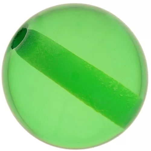 Perla di resina trasparente 12 mm - Verde prateria x1
