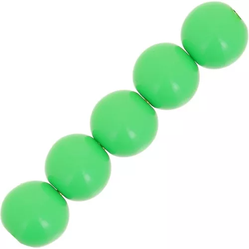 Perle di resina opaca 6 mm - Verde prateria x10