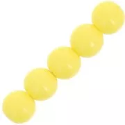 Perle di resina opaca 6 mm - Giallo sole x10