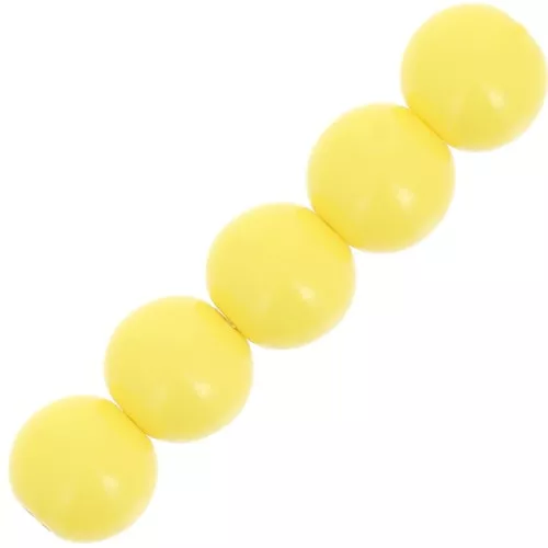 Perle di resina opaca 6 mm - Giallo sole x10