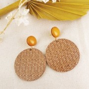 Cabochon rotondo opaco in resina 12 mm - Giallo sole x1