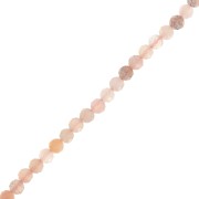 Perline sfaccettate rotonde da 3,5 mm in pietra semipreziosa - Mix di Peach Moonstone x39cm|raw }}