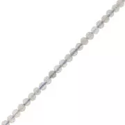 Perline sfaccettate rotonde da 3 mm in pietra semipreziosa - Labradorite x39cm