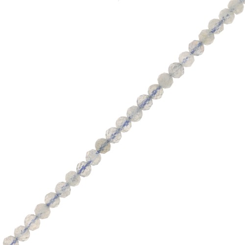 Perline sfaccettate rotonde da 3 mm in pietra semipreziosa - Labradorite x39cm