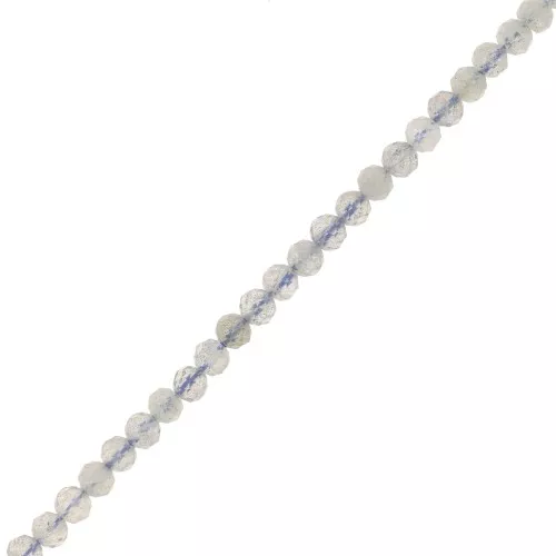 Perline sfaccettate rotonde da 3 mm in pietra semipreziosa - Labradorite x39cm