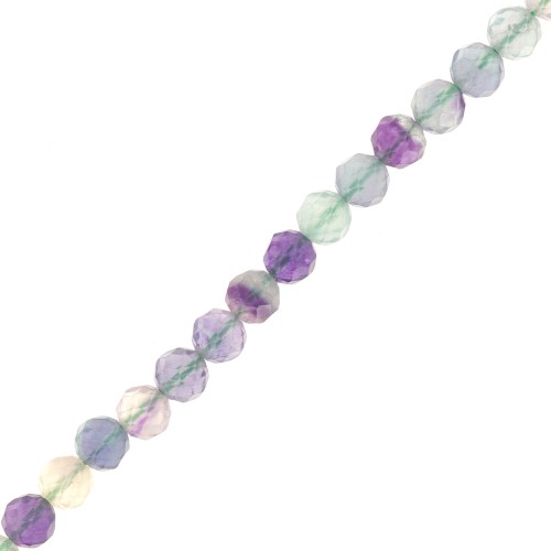 Perle sfaccettate rotonde da 4,5 mm - Fluorite x38cm