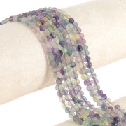 Perle sfaccettate rotonde da 4,5 mm - Fluorite x38cm