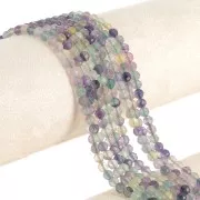 Perle sfaccettate rotonde da 4,5 mm - Fluorite x38cm