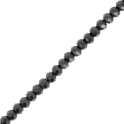 Perline sfaccettate rotonde appiattite 4x3 mm - Spinelle x36cm