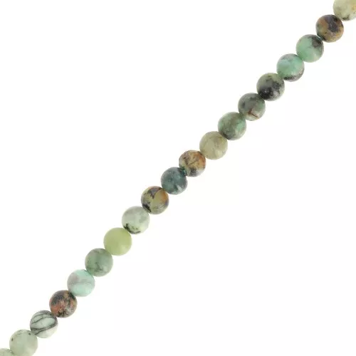 Perline rotonde da 3,5 mm in pietra semipreziosa - Turchese africano - Diaspro x39cm