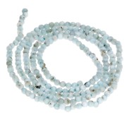 Perle sfaccettate rotonde da 2 mm in pietra semipreziosa - Larimar x37cm