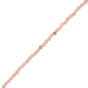 Perline sfaccettate rotonde da 2 mm in pietra semipreziosa - Thulite x39cm