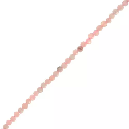 Perline sfaccettate rotonde da 2 mm in pietra semipreziosa - Thulite x39cm