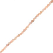 Perline rotonde da 2 mm in pietra semipreziosa - Mix di Peach Moonstone x40cm