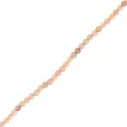 Perline rotonde da 2 mm in pietra semipreziosa - Mix di Peach Moonstone x40cm