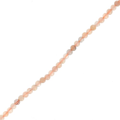 Perline rotonde da 2 mm in pietra semipreziosa - Mix di Peach Moonstone x40cm