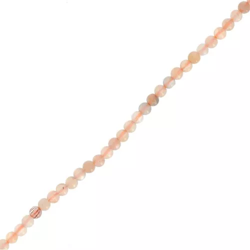 Perline rotonde da 2 mm in pietra semipreziosa - Mix di Peach Moonstone x40cm
