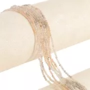 Perline rotonde da 2 mm in pietra semipreziosa - Mix di Peach Moonstone x40cm