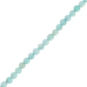 Perline sfaccettate rotonde da 3,5 mm in pietra semipreziosa - Larimar x32cm|raw }}